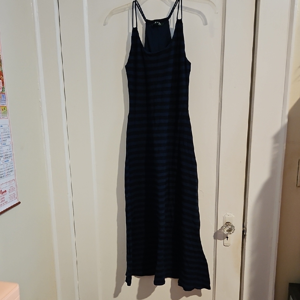 Ralph Lauren Blue and Navy Sleeveless Halter Dress Size X-Small.